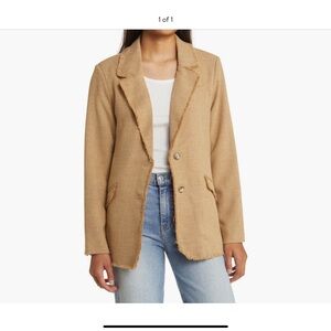 Wit & Wisdom Frayed Edge Tan Blazer